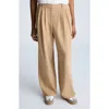 Kenneth Cole Fly Front High Rise Contrast Tipping Wide Leg Pants Pant In Neutral