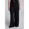 Kenneth Cole Luxe Twill Side Pleat Wide Leg Pant In Black