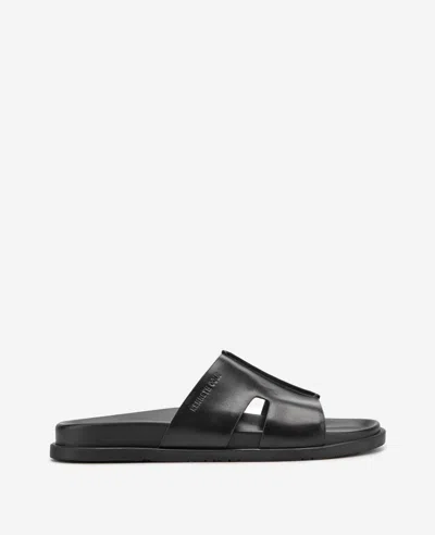 Kenneth Cole Willy Leather Sandal In Black