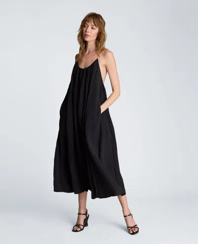 Kenneth Cole Wire Halter Maxi Dress In Black