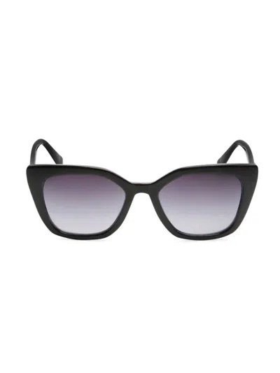 Kenneth Cole Women's 53mm Square Cat Eye Sunglasses In Black