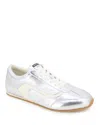 Kenneth Cole Alma Sneaker In Silver Leather
