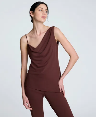 Kenneth Cole Women's Asymmetric Sleeveless Top In Burgundy