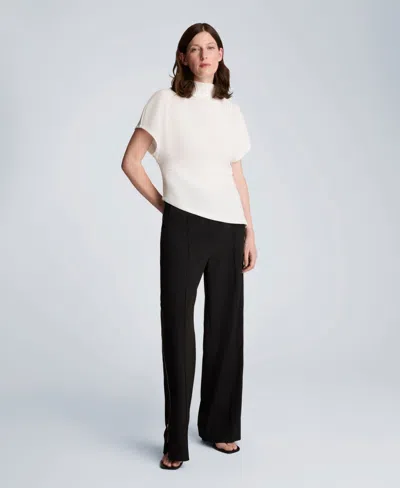 Kenneth Cole Women's Asymmetrical Hem Mock Neck T-shirt In Neutral