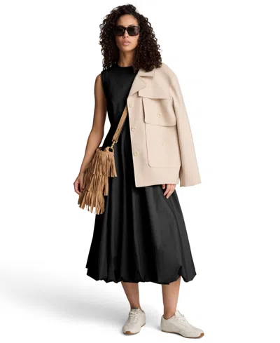 Kenneth Cole Women's Bubble Hem Midi Dress In Black