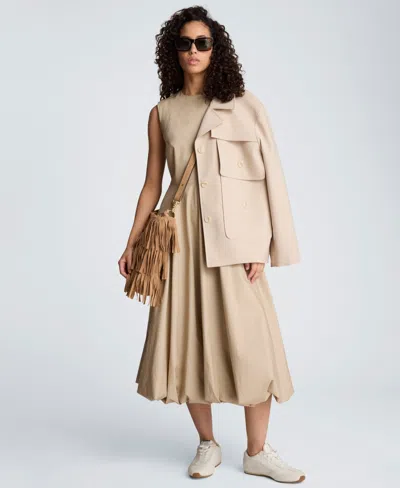 Kenneth Cole Women's Bubble Hem Midi Dress In Neutral