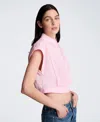 Kenneth Cole Drop Shoulder Solid Poplin Shirt In Pink