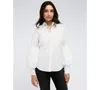 KENNETH COLE WOMEN'S BUTTON FRONT POPLIN STRETCH BALLOON SLEEVE SHIRT