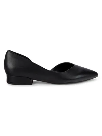 Kenneth Cole Women's Cheree Leather D'orsay Ballet Flats In Black