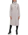 Kenneth Cole Women's Melton Wool Blend Peacoat In Stone