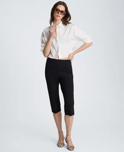 Kenneth Cole Women's Cotton-blend Collared Long-sleeve Top In White