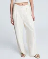 Kenneth Cole Womens Luxe Twill Triple Pocket Vest Crisscross Front Pleated Wide Leg Pants