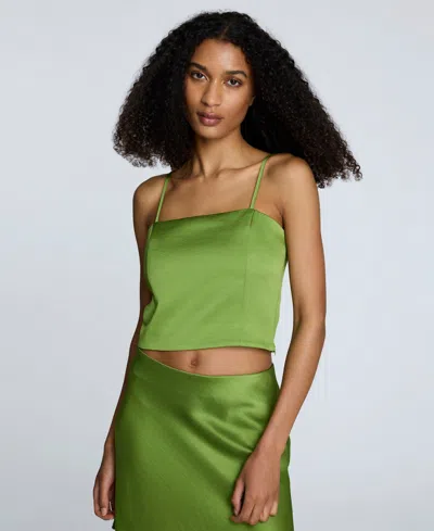 Kenneth Cole Women's Cropped Satin Bustier Top