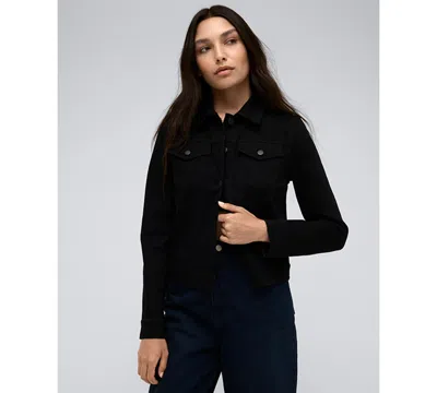Kenneth Cole Women's Denim Trucker Button Front Jacket In Nik Wash