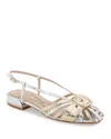 Kenneth Cole Farrah Slingback Sandal In Silver/gold
