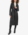 Kenneth Cole Belted Duster Jacket In Black
