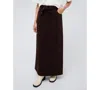 Kenneth Cole Belted Maxi Skirt In Deep Bark