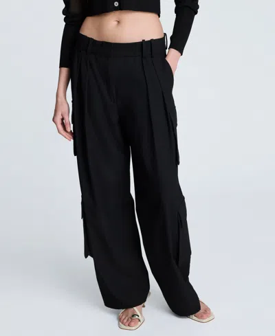 Kenneth Cole Women's Fly-front Pleated Cargo Pants