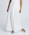 Kenneth Cole Fly Front Pleated Maxi Skirt