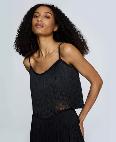 Kenneth Cole Women's Fringe Cropped Camisole Top