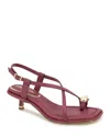 Kenneth Cole Geala Slingback Kitten Heel Sandal In Dark Red Leather