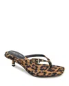 Kenneth Cole Gillie Kitten Heel Slide Sandal In Leopard