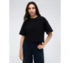 Kenneth Cole Women's Heavyweight Cotton Jersey Logo T-shirt In Black