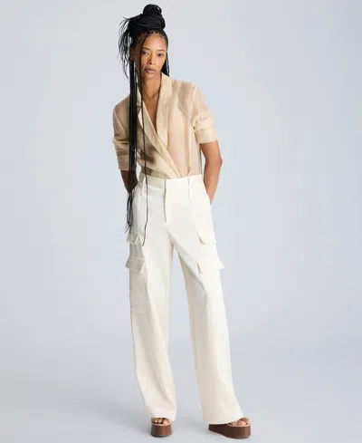 KENNETH COLE WOMEN'S HIGH-RISE CARGO PANTS