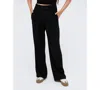 Kenneth Cole Crisscross Waist Wide Leg Pants In Black