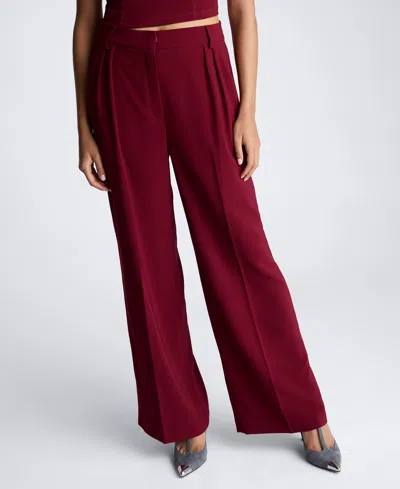 Kenneth Cole Womens Sweetheart Neck Bustier Cami Top High Rise Fly Front Wide Leg Pant In Multicolor