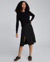 Kenneth Cole Women's High-rise Knee Length Skirt In Black
