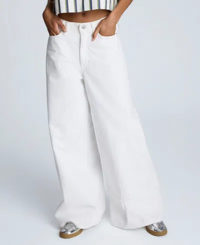 Kenneth Cole Women's High-rise Wide-leg Jeans In White