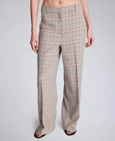 Kenneth Cole Women's High Rise Wide Leg Pants In Gray