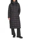 Kenneth Cole Women's Hooded Longline Puffer Jacket In Black