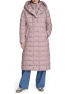 Kenneth Cole Women's Hooded Longline Puffer Jacket In Pink