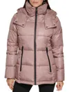 Kenneth Cole Women's Hooded Puffer Jacket In Bark