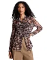 Kenneth Cole Front Button Shirt In Brown