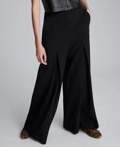 KENNETH COLE WOMEN'S INVERTED PLEAT WIDE LEG PANTS