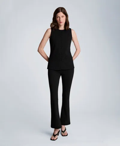 Kenneth Cole Women's Lace Flare Pants In Black