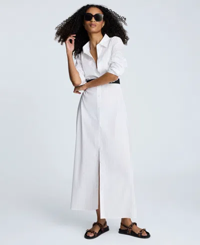Kenneth Cole Women's Long-sleeve Maxi Shirtdress