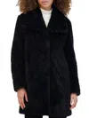 Kenneth Cole Women's Longline Teddy Coat In Black