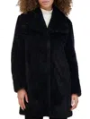 Kenneth Cole Textured Faux Fur Jacket In Ivory
