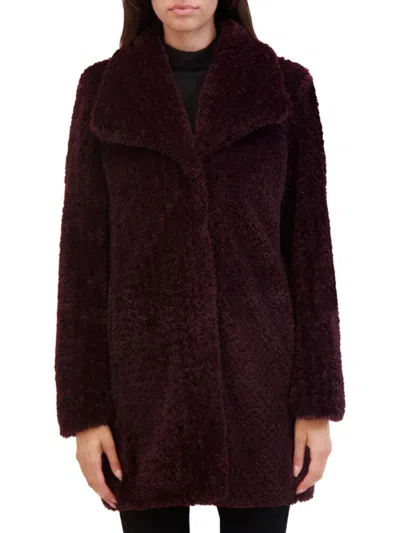 Kenneth Cole Monkey Coat In Wine