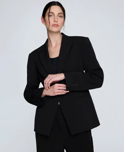 KENNETH COLE WOMEN'S LUXE STRETCH TWILL ONE-BUTTON BLAZER