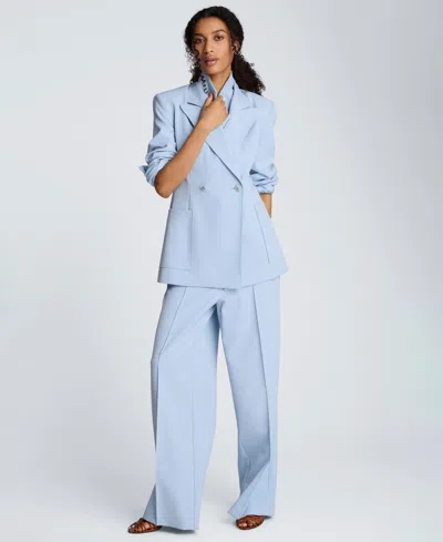 Kenneth Cole Women's Luxe Twill Double Breast Jacket In Blue