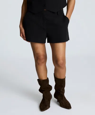 KENNETH COLE WOMEN'S LUXE TWILL FLY FRONT SHORTS
