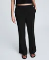 Kenneth Cole Luxe Twill Flare Leg Pant In Black
