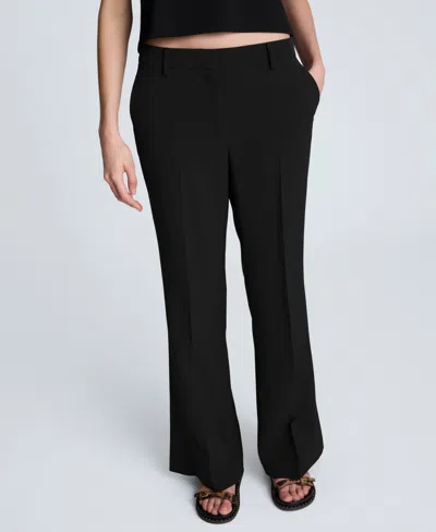 Kenneth Cole Women's Luxe Twill High Rise Flare Pants In Black