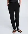 Kenneth Cole Luxe Twill Straight Leg Pants In Black