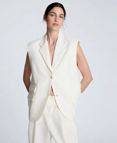 Kenneth Cole Women's Luxe Twill Triple-pocket Vest